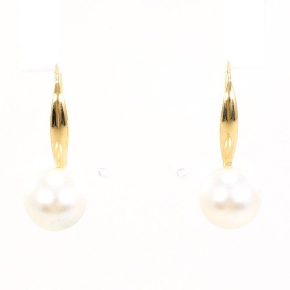 VINTAGE 18k Gold Pearl Earrings